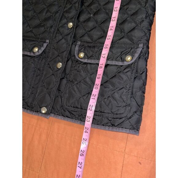 J.Crew Black Full Zip Snap Closures Puffer Down Jacket Women's Size XS - Picture 6 of 8